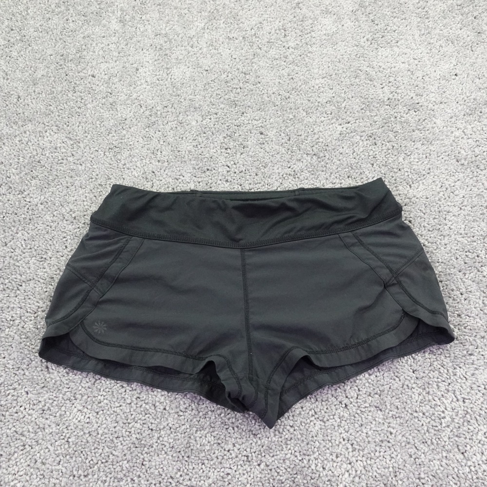 Athleta Running Shorts Womens Small Black Athletic Gym Workout
